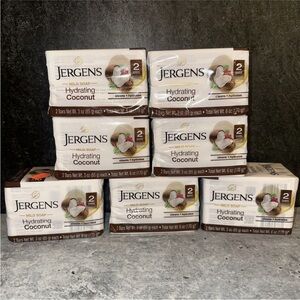 14 Bars Jergens Mild Soap, Hydrating Coconut.  7 Box Of 2 Bars 3oz ea. New